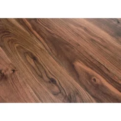 Matbord i valnöt 110 cm diameter guldiga detaljer