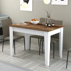 Matbord Kiev i Valnöt / Vit -110x72 cm