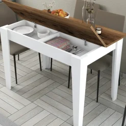 Matbord Kiev i Valnöt / Vit -110x72 cm