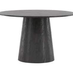 Matbord Lanzo Ø120 cm - Bord i mocca + Fläckborttagare för möbler