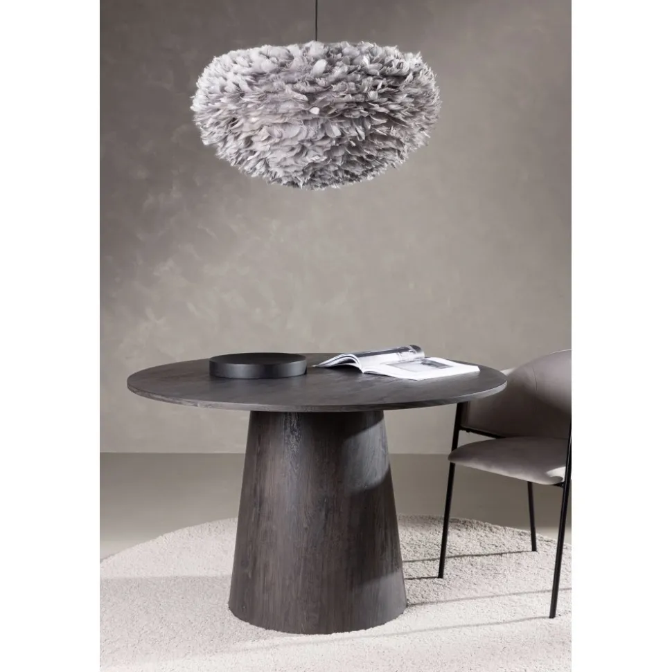 Matbord Lanzo Ø120 cm - Bord i mocca + Fläckborttagare för möbler