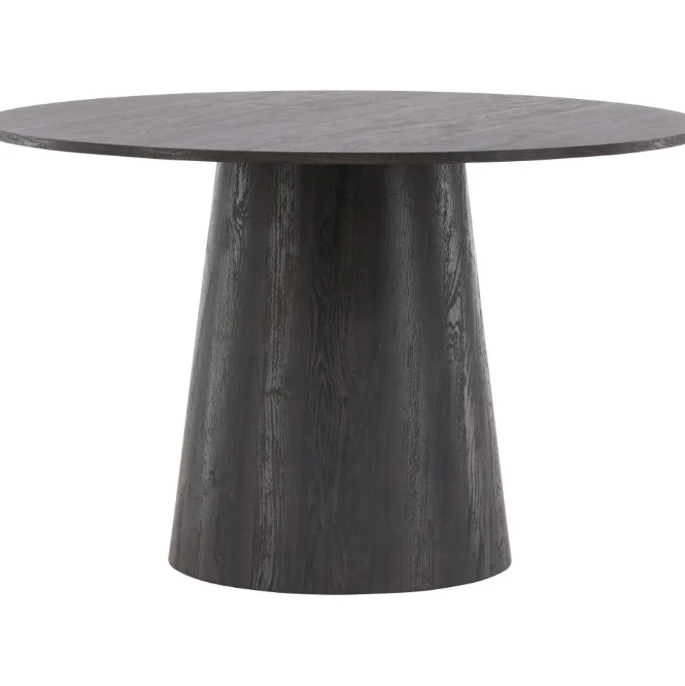 Matbord Lanzo Ø120 cm - Bord i mocca + Möbeltassar