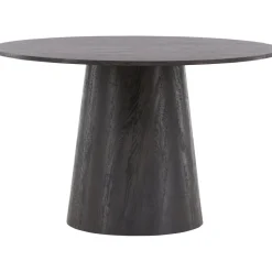 Matbord Lanzo Ø120 cm - Bord i mocca + Möbeltassar