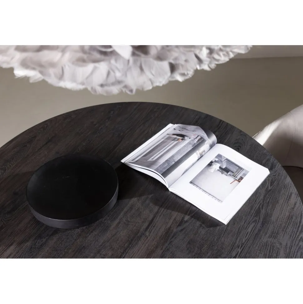 Matbord Lanzo Ø120 cm - Bord i mocca + Möbeltassar