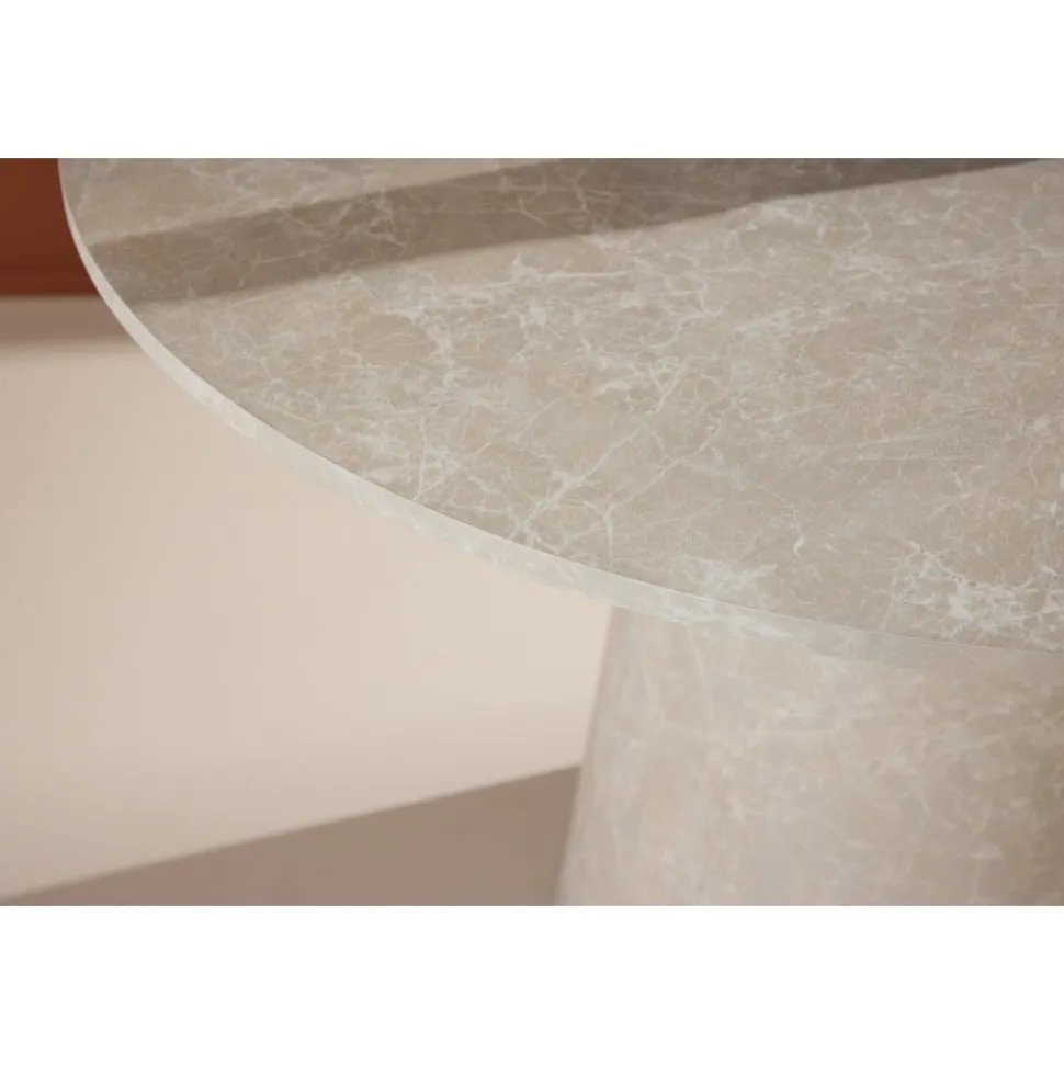 Matbord Lanzo Ø120 cm marmor beige