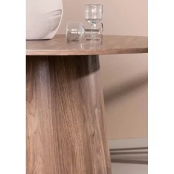 Matbord Lanzo - Natur Ø120 cm + Textilrengöring för möbler