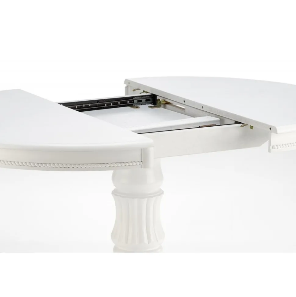 Matbord med butterfly skiva 90-124 cm vit - Dana + Fläckborttagare för möbler