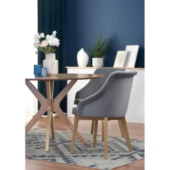 Matbord runt 120 cm ekfanèr + Fläckborttagare för möbler