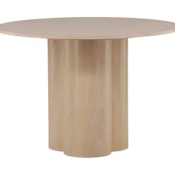 Matbord runt 110 cm Whitewash - Olivia