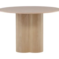 Matbord runt 110 cm Whitewash - Olivia