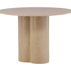 Matbord runt 110 cm Whitewash - Olivia