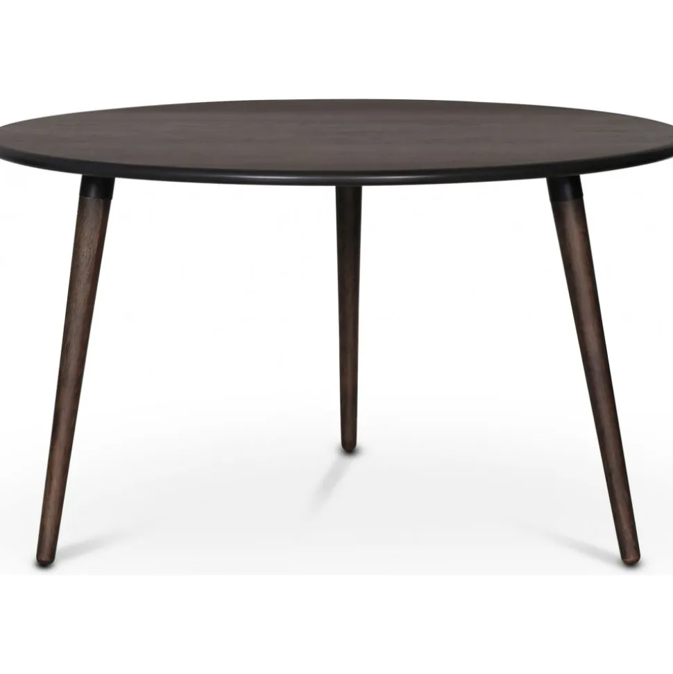 Matbord runt brunoljad ek Ø130 cm - Omni + Möbeltassar