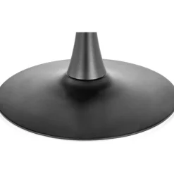 Matbord runt valnöt - svart 100 cm - Towson