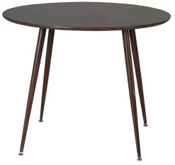 Matbord valnöt Ø100 cm - Plaza + Fläckborttagare för möbler