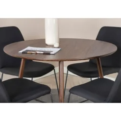 Matbord valnöt Ø100 cm - Plaza + Fläckborttagare för möbler