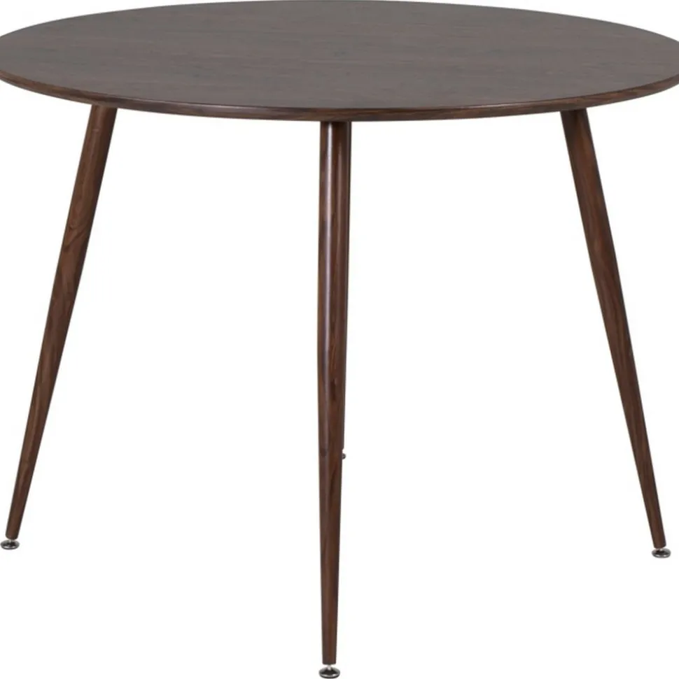 Matbord valnöt Ø100 cm - Plaza + Möbeltassar