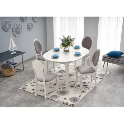 Matbord vitt förlängningsbart 102-142 cm