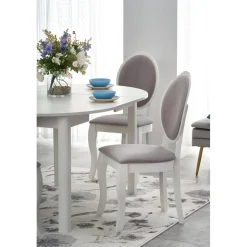 Matbord vitt förlängningsbart 102-142 cm