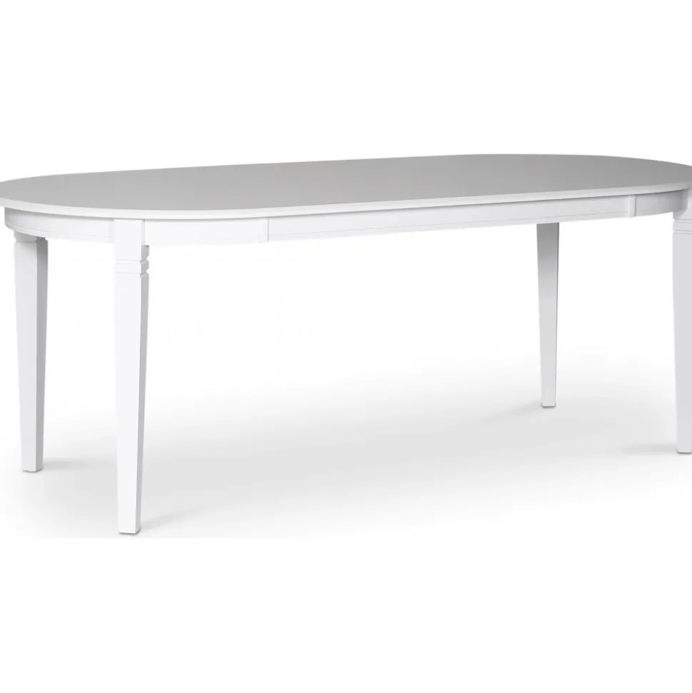 Matbord vitt 200x95 cm - Sandhamn + Möbeltassar