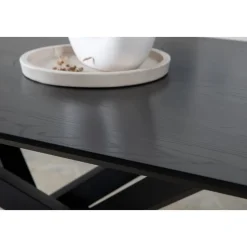 Matbord 180x90 cm svartbetsad ek - Piazza