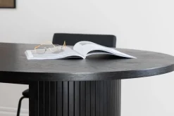 Matbord 200x90 cm svartbetsat - Bianca