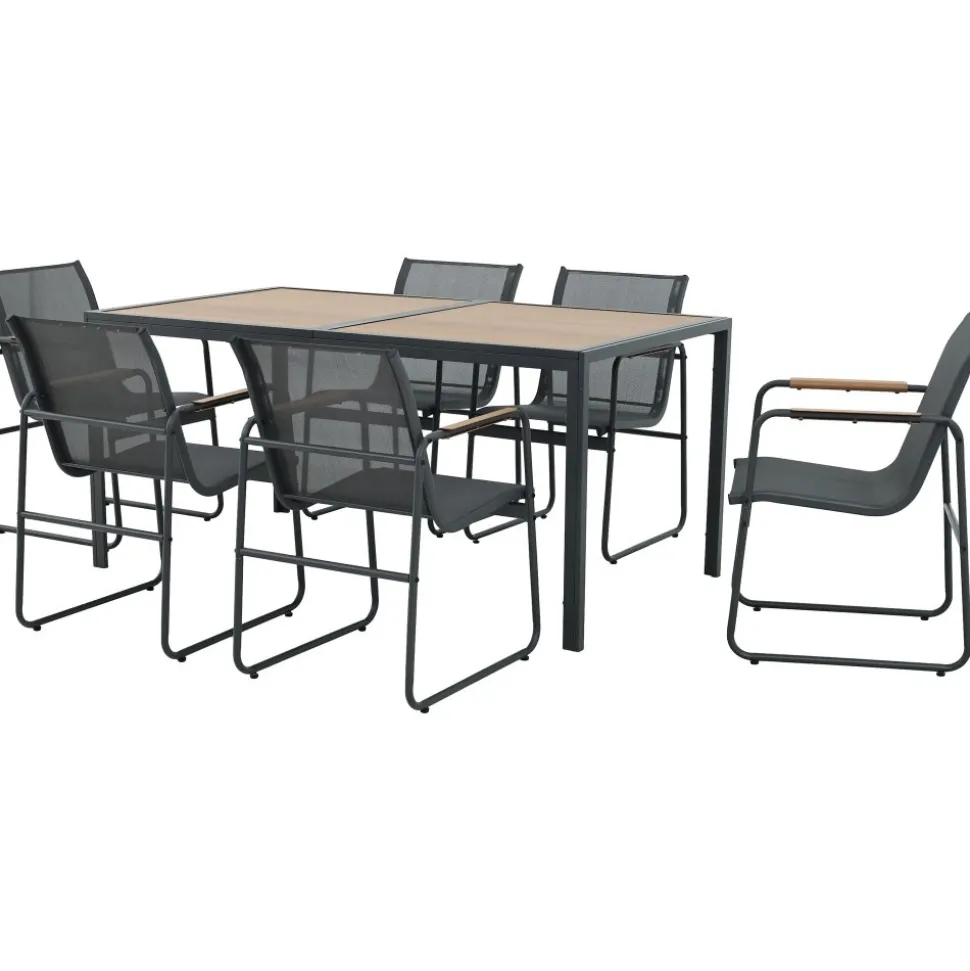 Matgrupp; 6 stolar med bord - Lagun