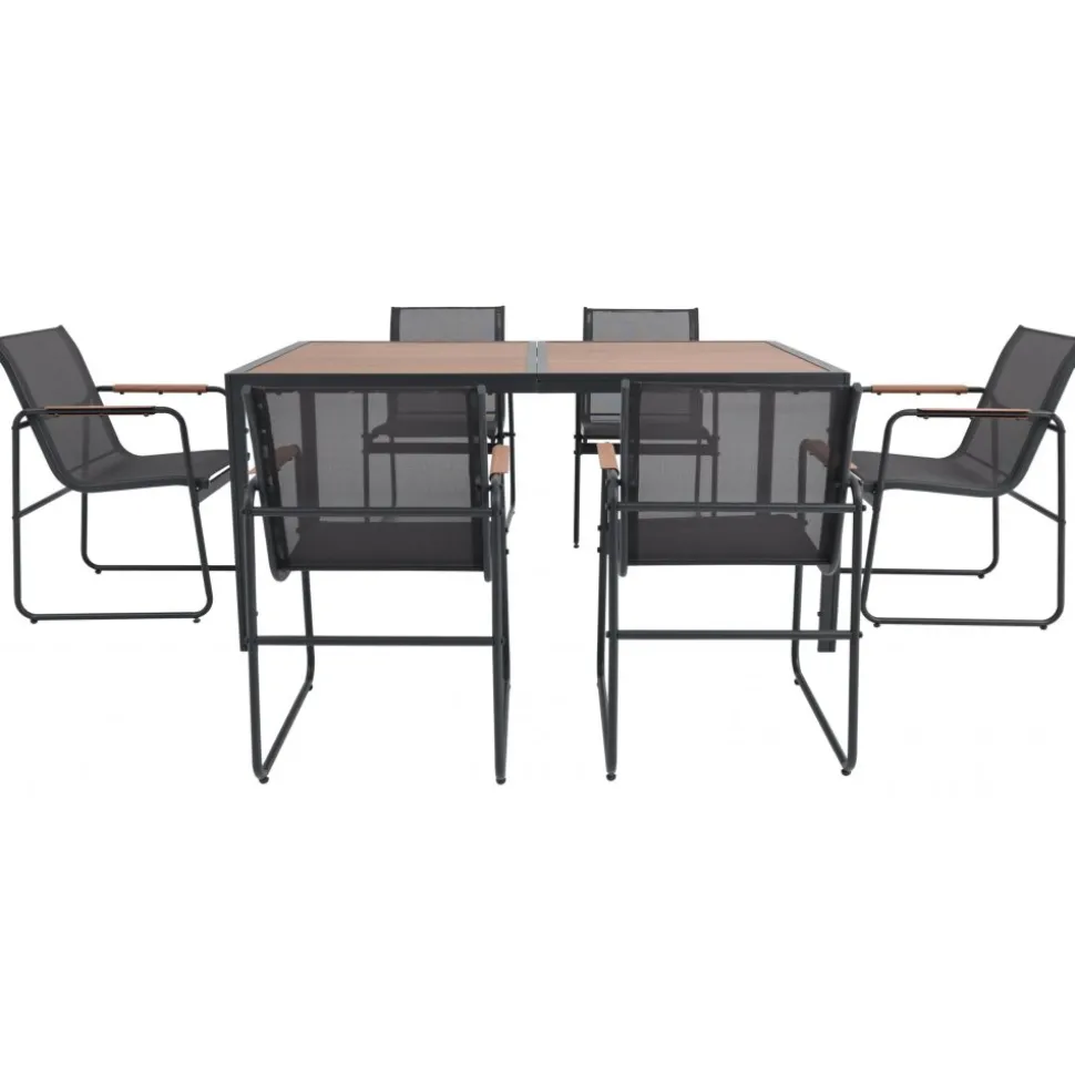 Matgrupp; 6 stolar med bord - Lagun