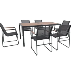 Matgrupp; 6 stolar med bord - Lagun