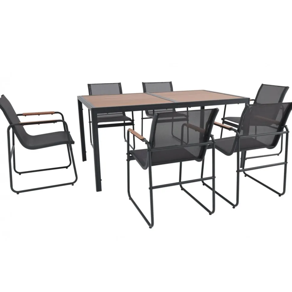 Matgrupp; 6 stolar med bord - Lagun