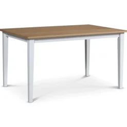 Matgrupp; bord 140x90 cm - Vit / oljad ek med 4 st stolar - Fårö