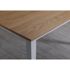 Matgrupp: Bord 140x90 cm inklusive 4 stolar - Ek/vit - Fårö + 4.00 x Stolsdyna