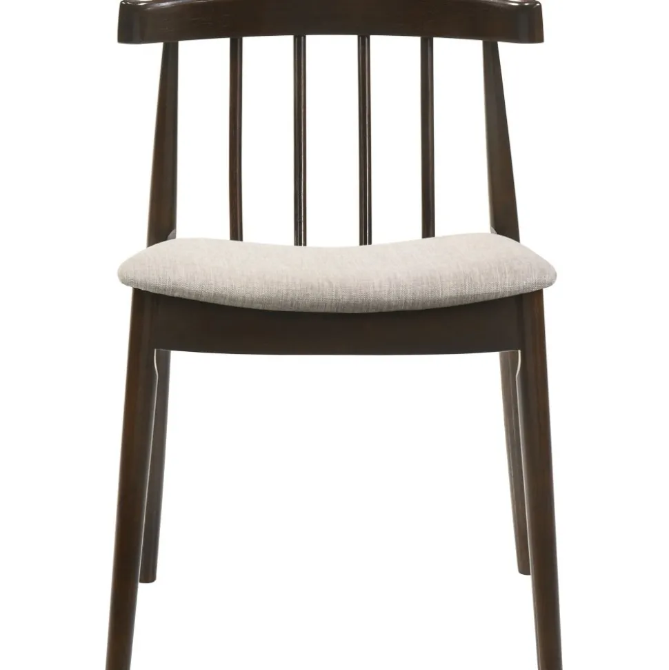 Matgrupp Florence i valnöt; runt matbord med 4 st stolar + 4.00 x Stolsdyna