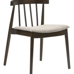 Matgrupp Florence i valnöt; runt matbord med 4 st stolar