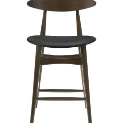 Matgrupp Florence Barbord 90x90 med 4 barstolar - Valnöt/svart