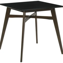 Matgrupp Florence Barbord 90x90 med 4 barstolar - Valnöt/svart