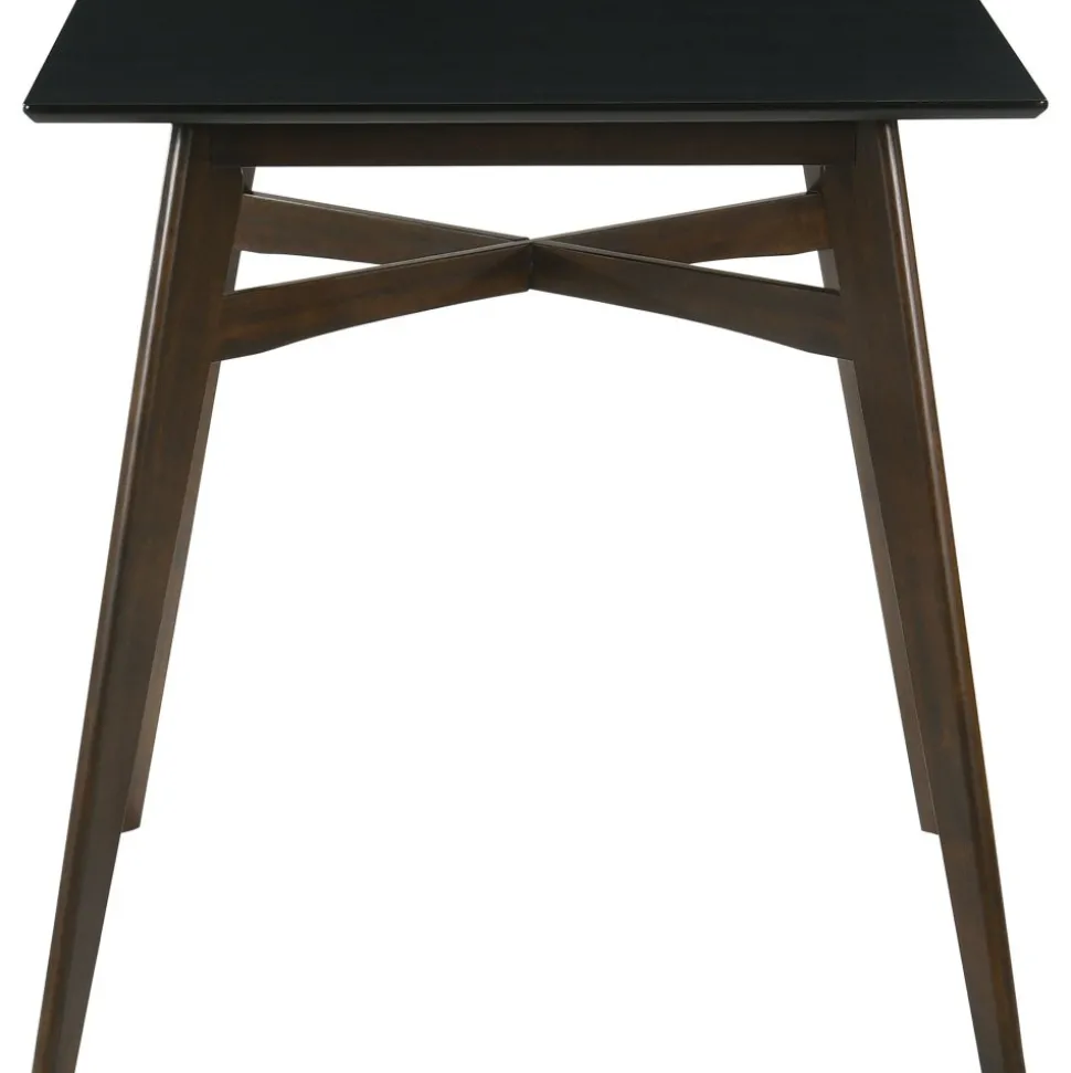 Matgrupp Florence Barbord 90x90 med 4 barstolar - Valnöt/svart