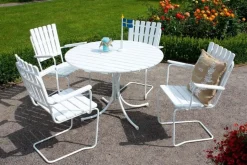 Matgrupp i fjäderstål i vit furu (Europaproducerad) - Vaxholm