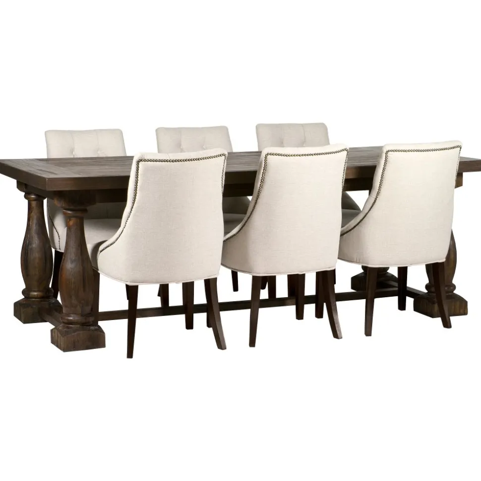 Matgrupp: Lamier matbord - brun + 6 st Tuva europa ver II stolar + 4.00 x Möbeltassar