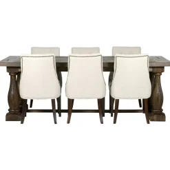 Matgrupp: Lamier matbord - brun + 6 st Tuva europa ver II stolar + 4.00 x Möbeltassar