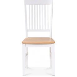 Matgrupp: Läckö matbord, runt - vit / oljad ek + 4 st Selma stol - vit / oljad ek