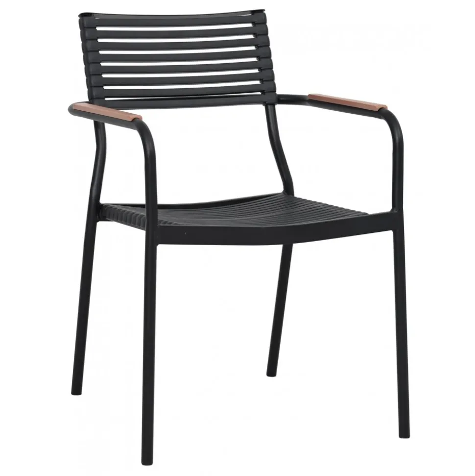 Matgrupp med 4 stolar och matbord Ø122 cm beige/svart - Merca/Pino