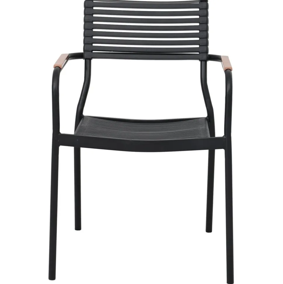 Matgrupp med 4 stolar och matbord Ø122 cm beige/svart - Merca/Pino