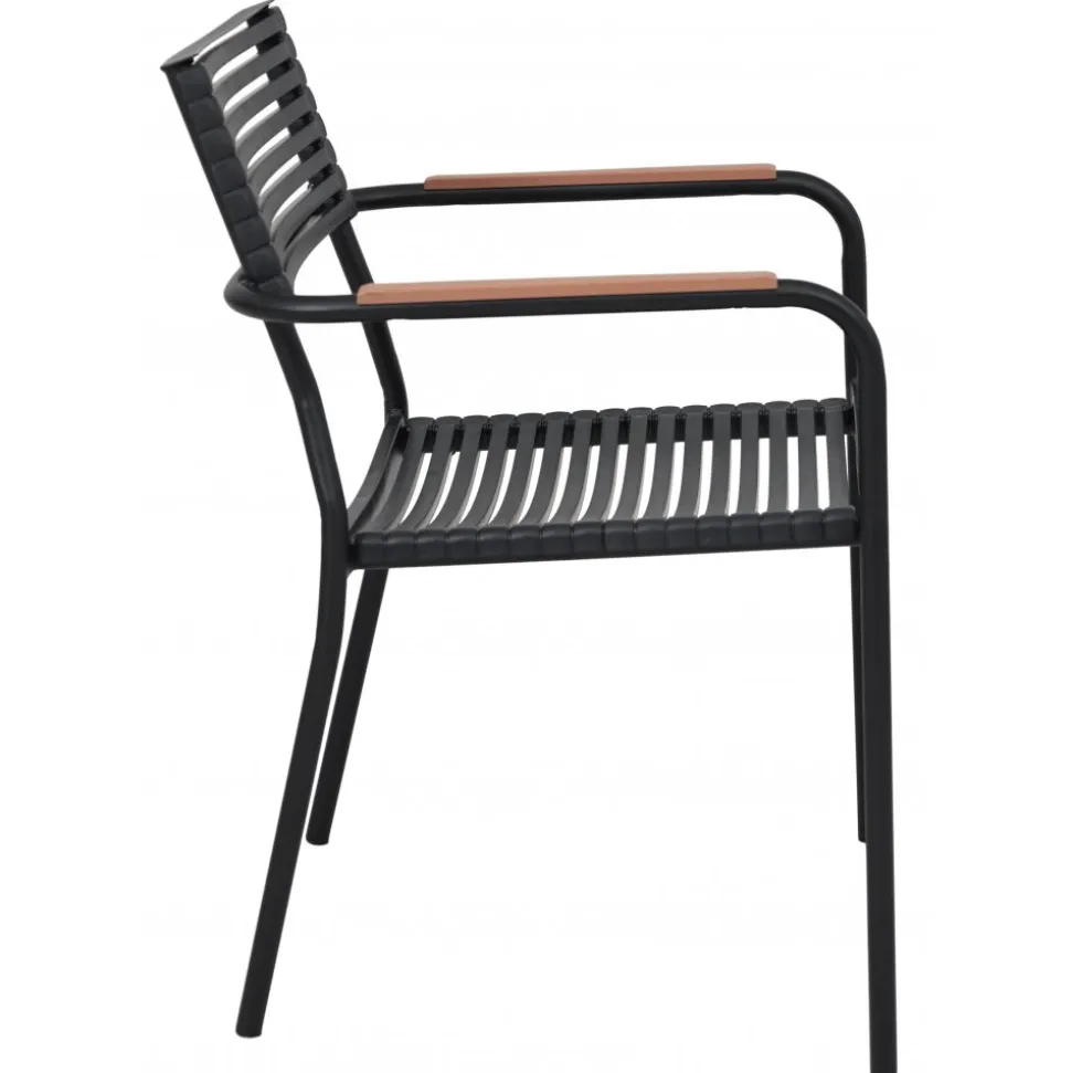 Matgrupp med 4 stolar och matbord Ø122 cm beige/svart - Merca/Pino