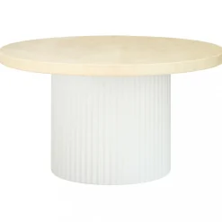 Matgrupp med 2 stolar och matbord Ø80 cm beige/rotting - Merca/Tor