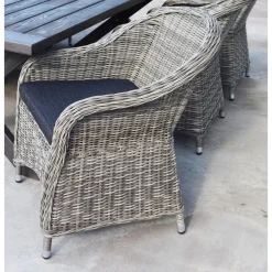 Matgrupp Mercury: Oxford bord inklusive 6 st Mercury fåtöljer i konstrotting