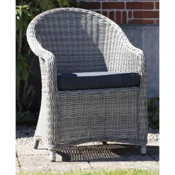 Matgrupp Mercury: Oxford bord inklusive 6 st Mercury fåtöljer i konstrotting