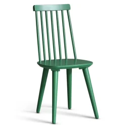 Matgrupp: Runt bord i Ek / Vit med 4 st gröna Pinnstolar + 4.00 x Stolsdyna