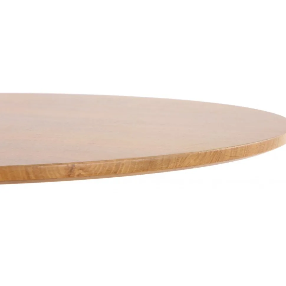 Matgrupp Sumner Ø80 cm ek/vit med 2 st Plaza stolar i grå sammet