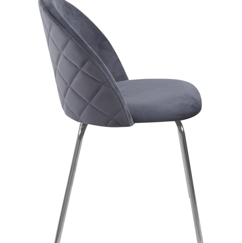 Matgrupp Sumner Ø80 cm ek/vit med 2 st Plaza stolar i grå sammet