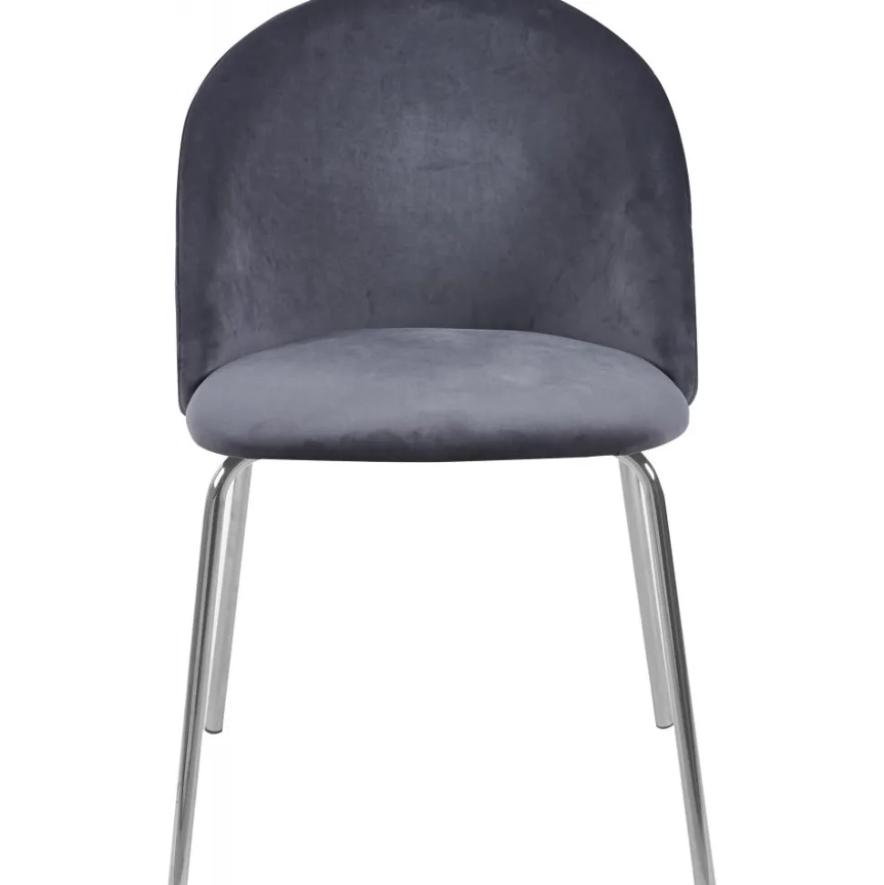 Matgrupp Sumner Ø80 cm ek/vit med 2 st Plaza stolar i grå sammet